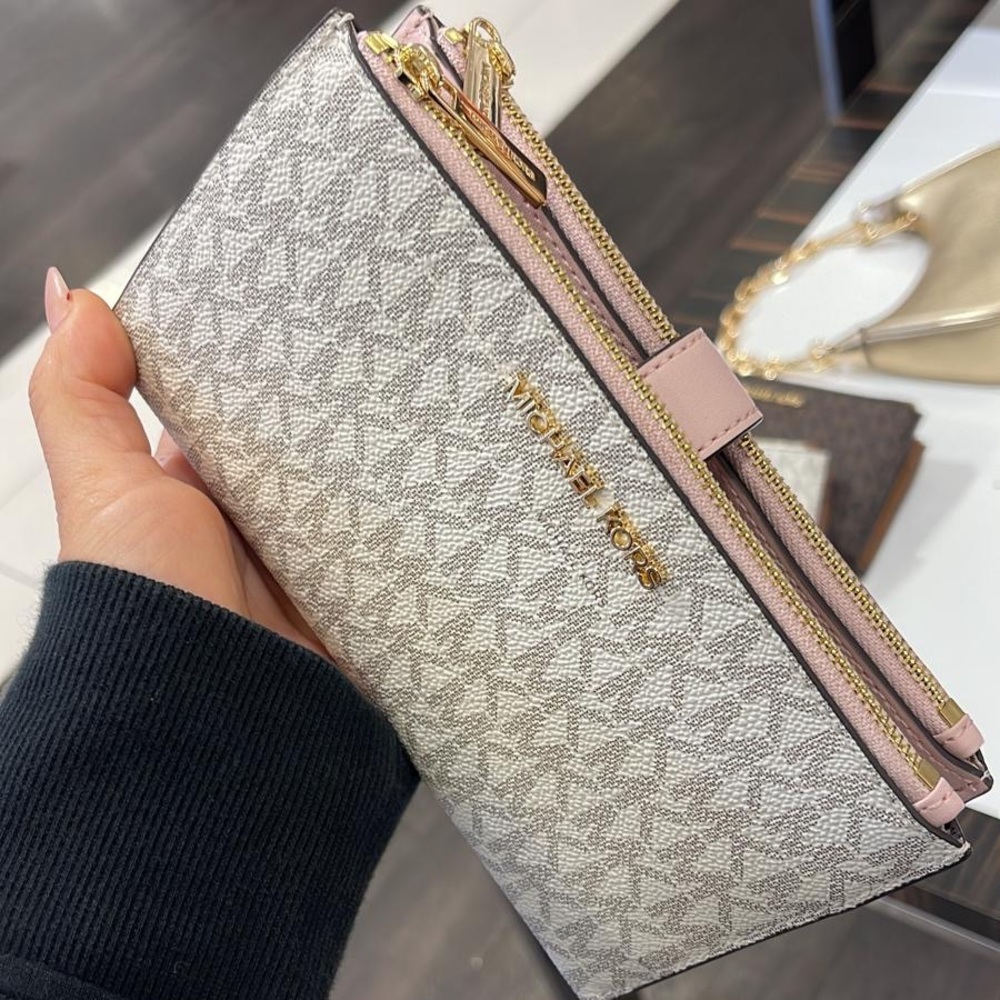 Michael Kors large double zip Wallet Wristlet
